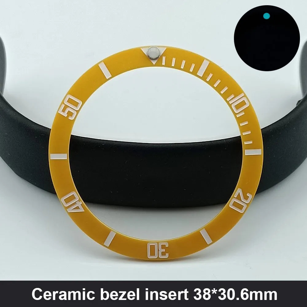 Sloping 38Mm*30.6Mm Ceramic Bezel and Diving Watch Insert Watch Replace Watch Face Watch Bezel Inserts