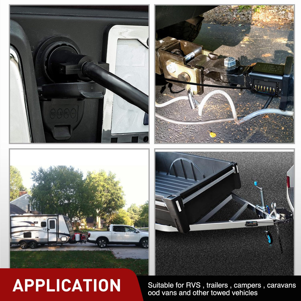 7Way 12FT 7 Way Trailer Extension Cord Heavy Duty