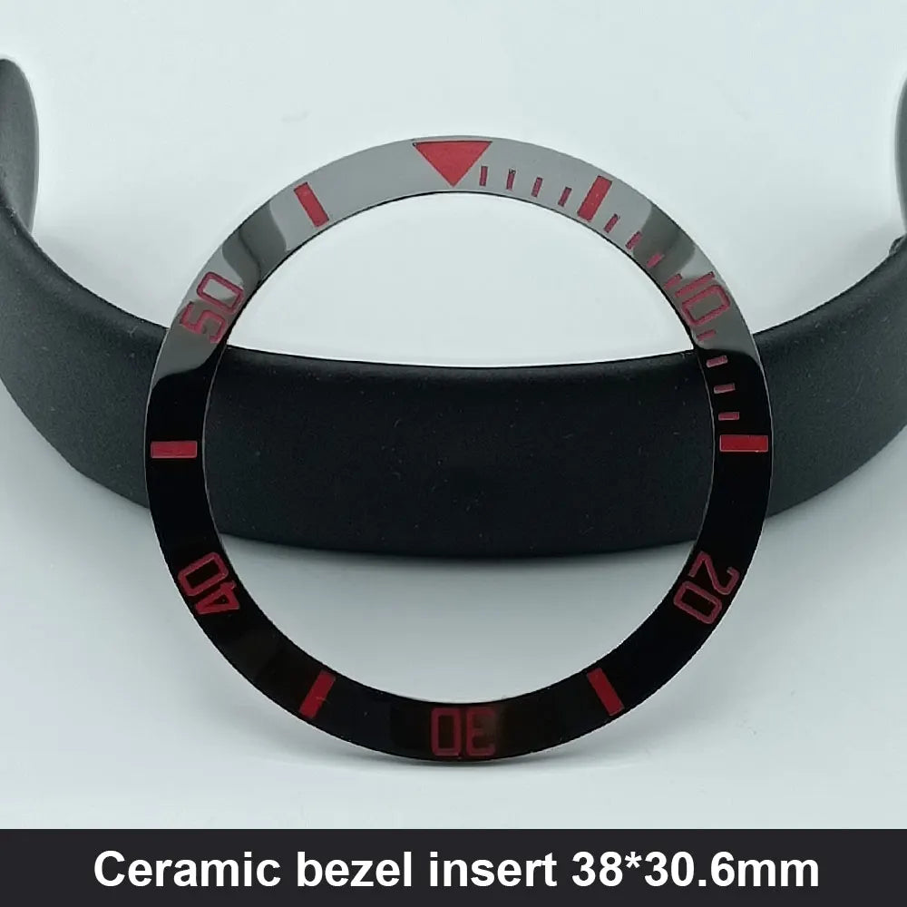 Sloping 38Mm*30.6Mm Ceramic Bezel and Diving Watch Insert Watch Replace Watch Face Watch Bezel Inserts