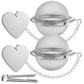 Stainless Steel 18/8 Espresso Tea Strainer Spice Seasoning Wire Mesh Soup Strainer Filter Tea Ball Infuser with Sugar Tong