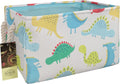 Rectangle Storage Basket Cute Canvas Organizer Bin for Pe, Dinosaur XL