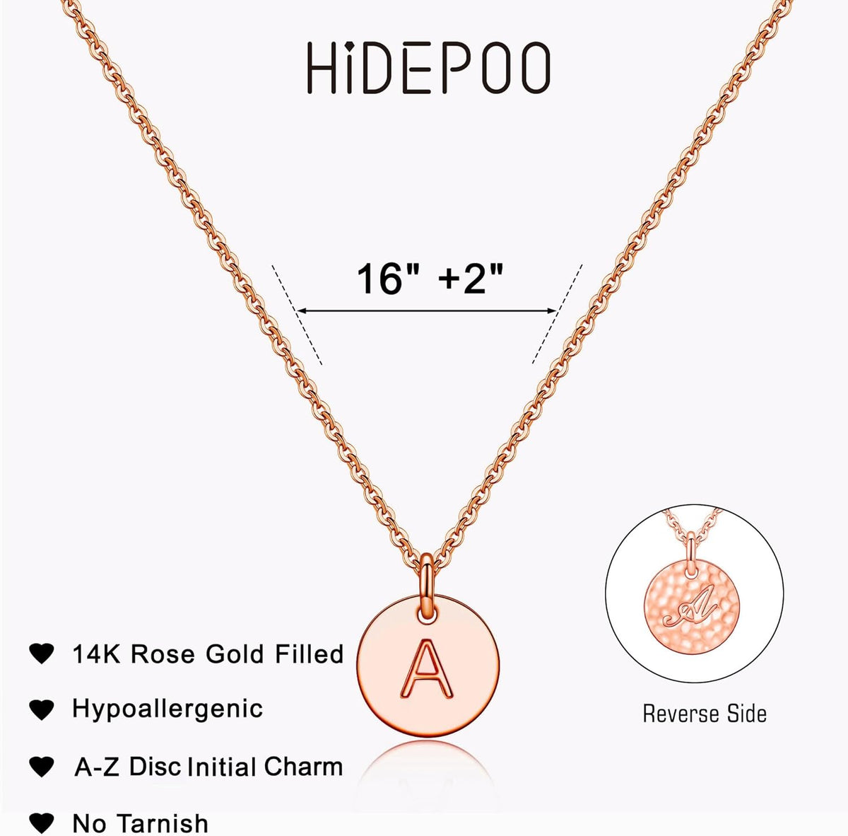 Disc Initial Necklaces for Girls Jewelry - Birthday Gifts for Girls