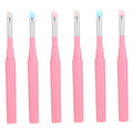 6Pcs Multi-Use Silicone Makeup Brushes Eyebrow Lip Eye Applicators for Daily Makeup Comfortable Handle Design for Professionals and Enthusiasts