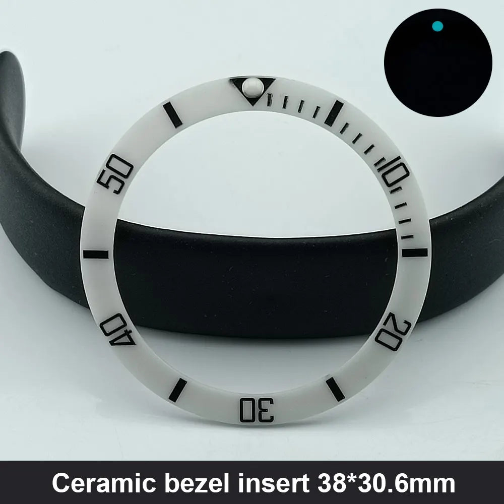 Sloping 38Mm*30.6Mm Ceramic Bezel and Diving Watch Insert Watch Replace Watch Face Watch Bezel Inserts
