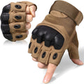 Tactical Fingerless Gloves Men Women, Breathable Anti-Slip