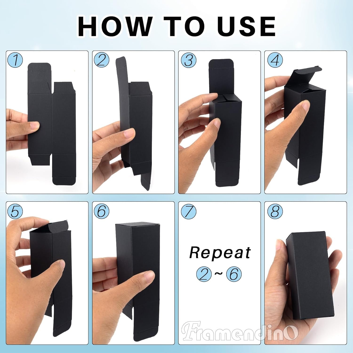 , 50 Pack Black Kraft Paper Lipstick Boxes Rectangle Bottle Reusable Lip Balm Packaging Cases Gift Wrapping Box for DIY (3.54X1.41X1.41)