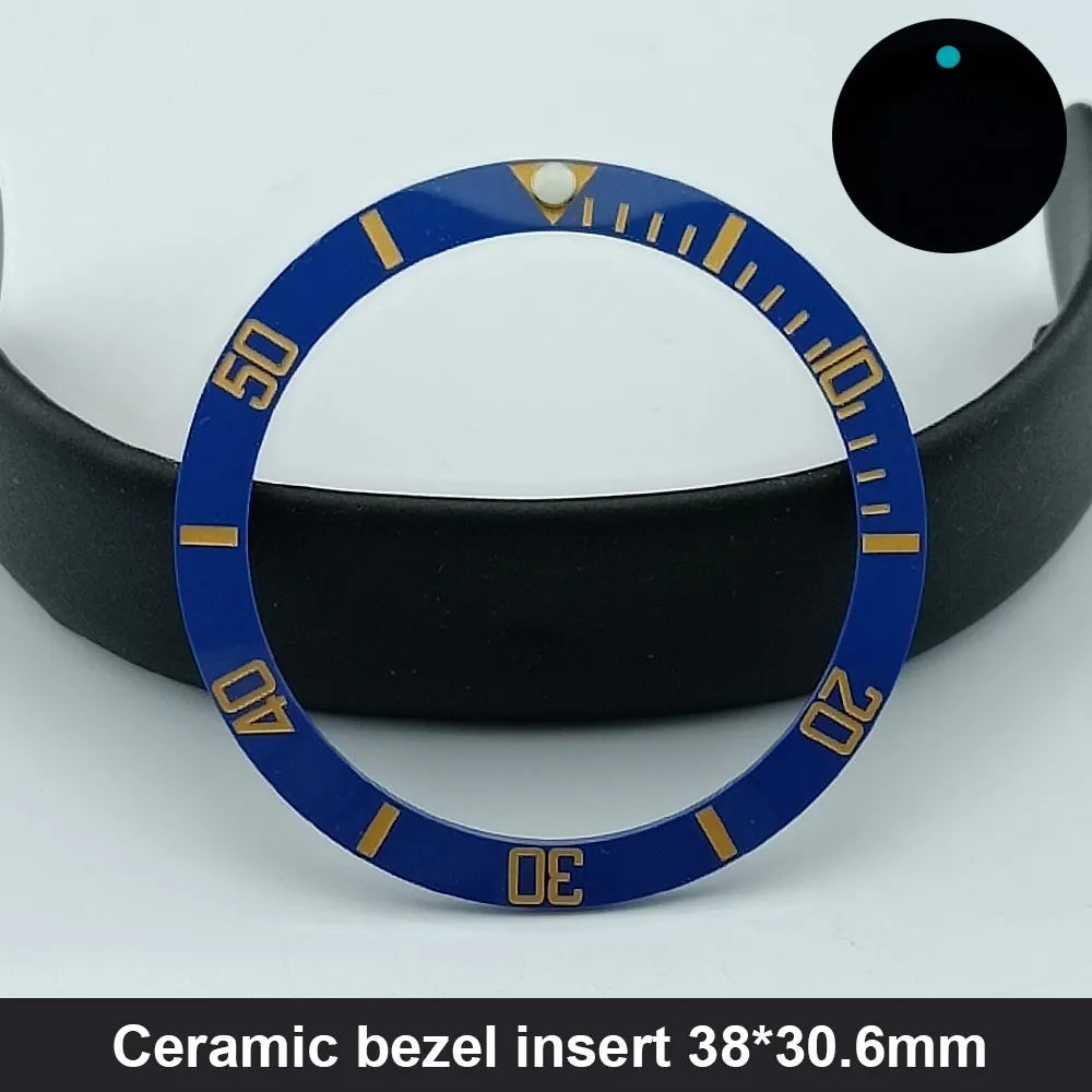 Sloping 38Mm*30.6Mm Ceramic Bezel and Diving Watch Insert Watch Replace Watch Face Watch Bezel Inserts