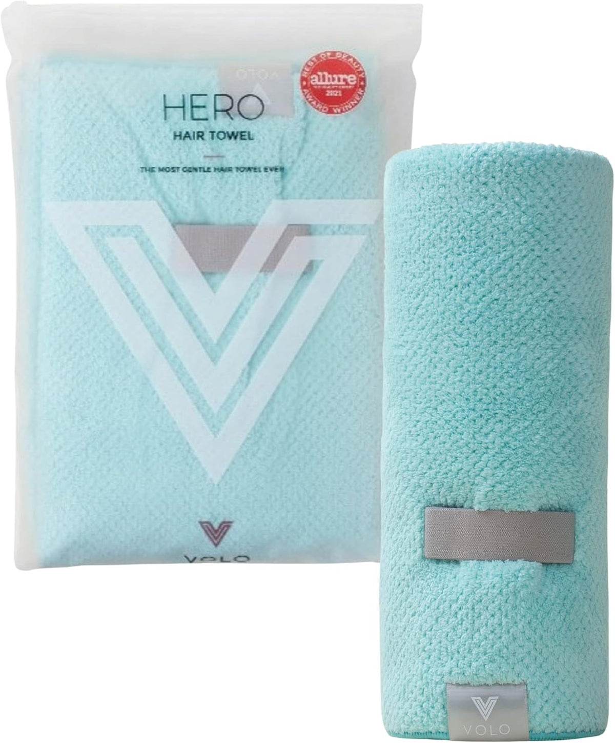 Hero Capri Blue Hair Towel | Ultra Soft, Super Absorbent, Quick Drying Nanoweave Fabric | Reduce Dry Time by 50% | Towel Wrap for All Hair Types | anti Frizz & anti Breakage | Reusable Packaging