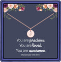 Disc Initial Necklaces for Girls Jewelry - Birthday Gifts for Girls