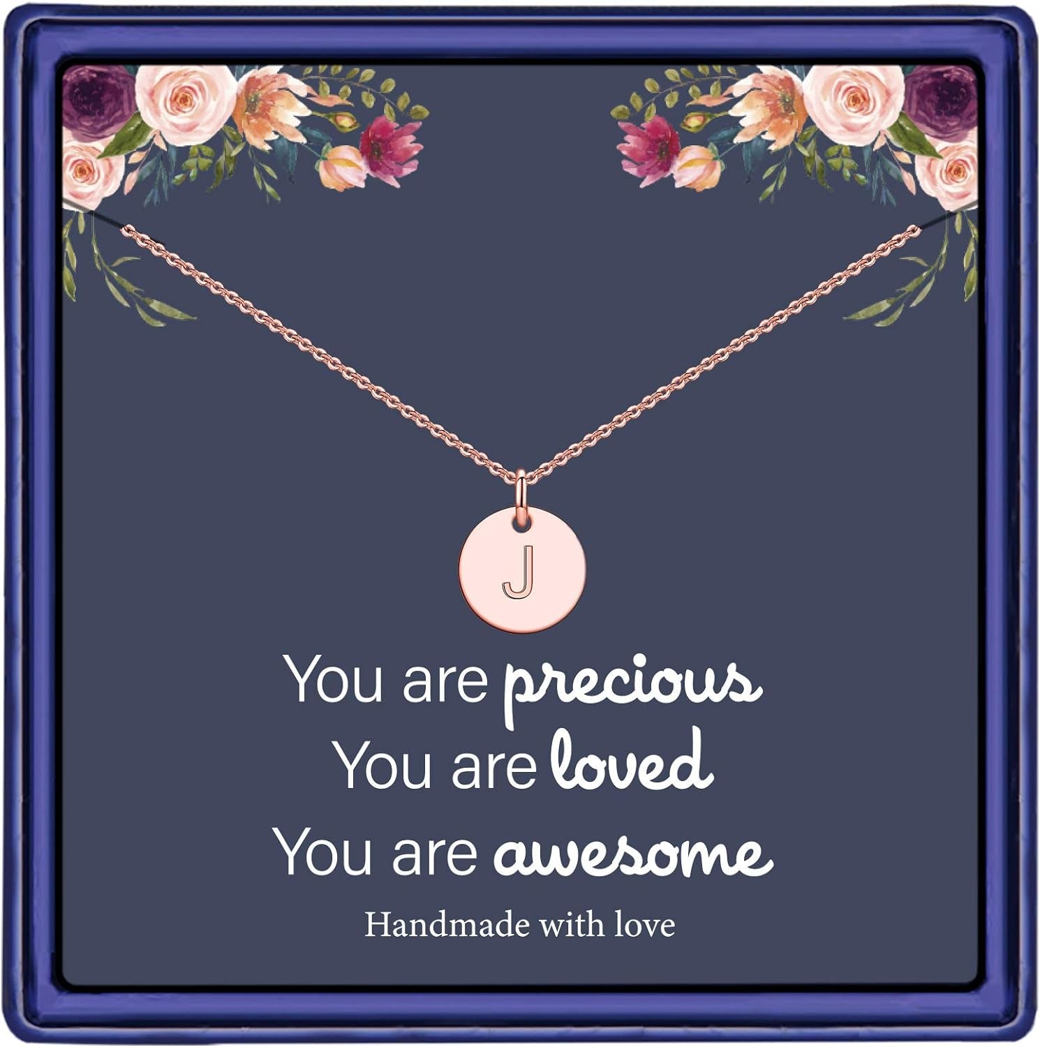 Disc Initial Necklaces for Girls Jewelry - Birthday Gifts for Girls