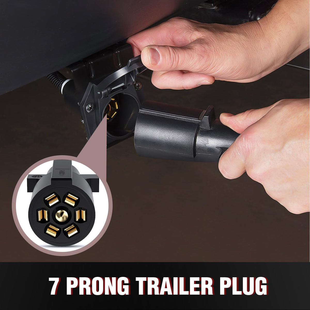 7Way 12FT 7 Way Trailer Extension Cord Heavy Duty