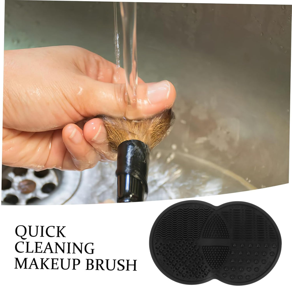 Silicone Makeup Brush Cleaner Mat for Foundation Brushes Black