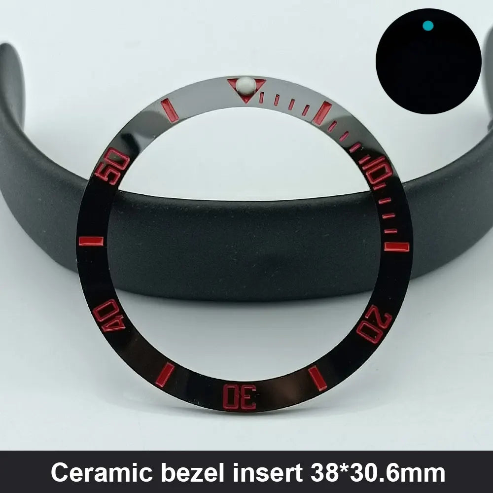 Sloping 38Mm*30.6Mm Ceramic Bezel and Diving Watch Insert Watch Replace Watch Face Watch Bezel Inserts
