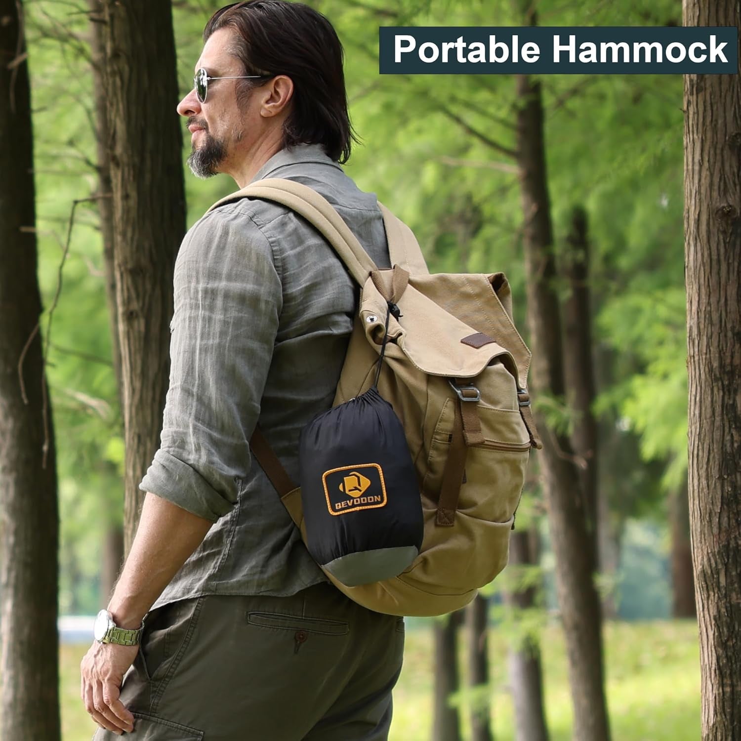Camping Hammock with Net,Portable Lightweight Double Hammocks with Tree Straps and Solid D-Shape Hanging Hooks,Parachute Nylon Hammock for Backpacking Beach Backyard Patio Hiking