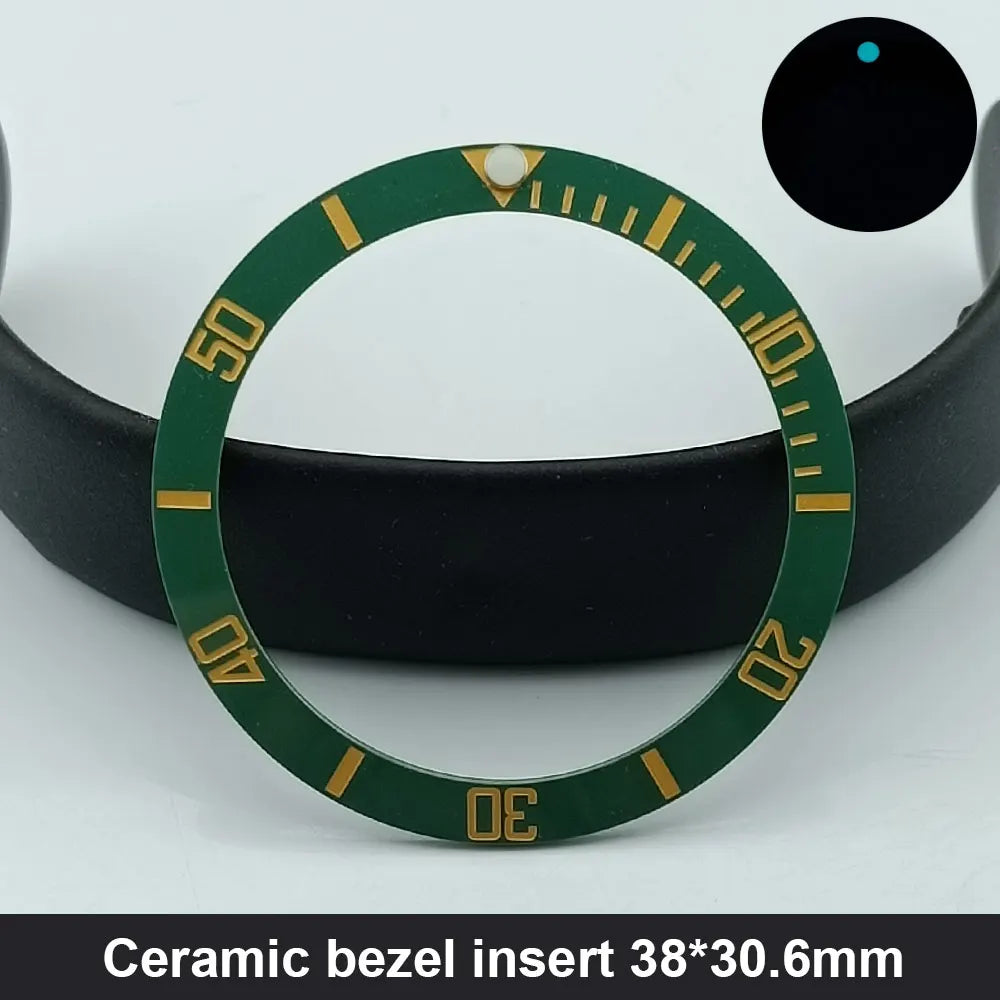 Sloping 38Mm*30.6Mm Ceramic Bezel and Diving Watch Insert Watch Replace Watch Face Watch Bezel Inserts